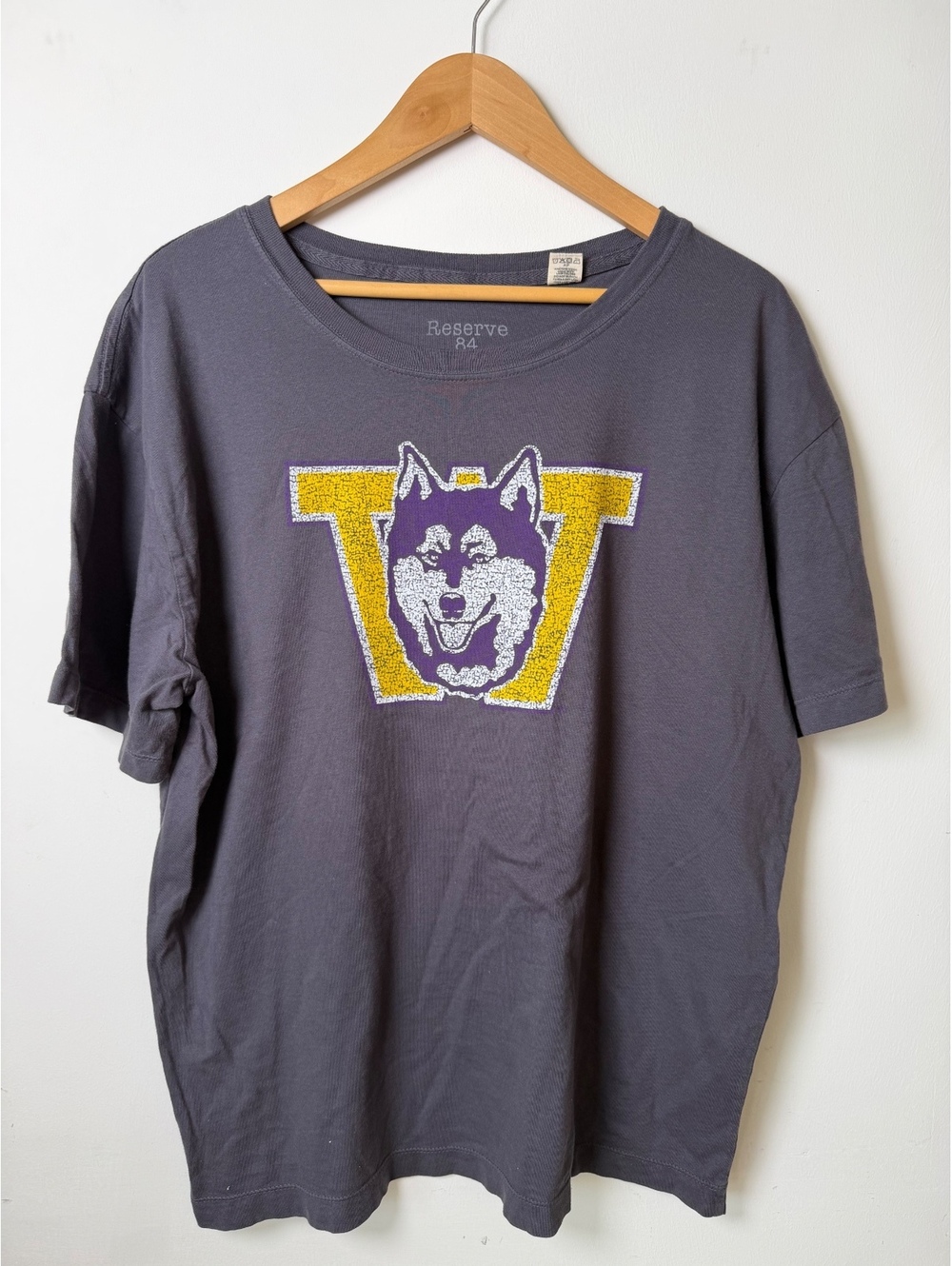 Reserve Collection Blue 84 Virginia Tech Hokies T-Shirt Purple Gold NWOT XL